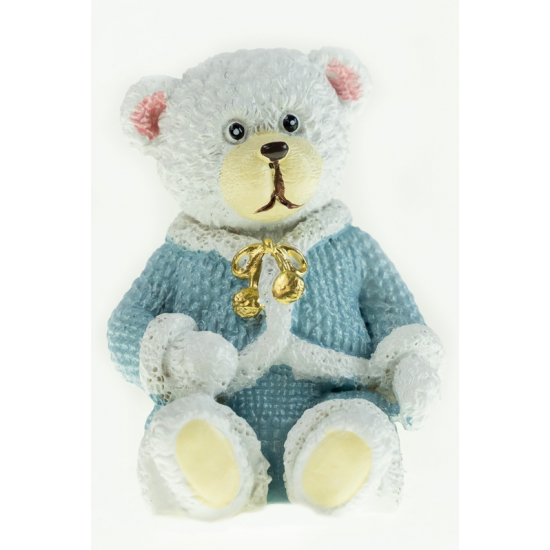 Figura maci poly 5,9cm pizsamában kék