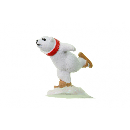 Figura maci poly korcsolyázó 6,6cm fehér