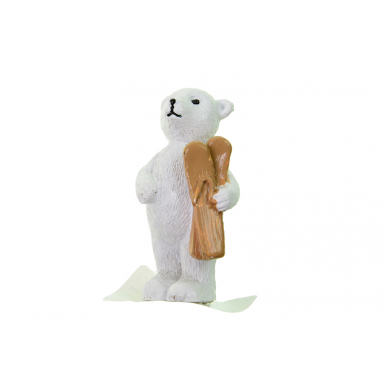 Figura maci poly síléccel 7,3cm fehér