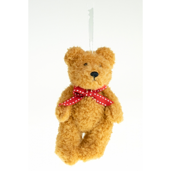 Figura maci textil 6*11,5cm barna