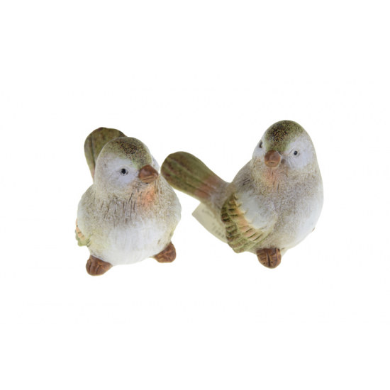 Figura madár magnézia 8*4.7*6.5cm 2féle barna