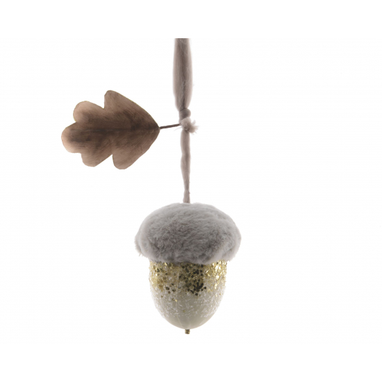 Figura makk foam 37cm glitteres fehér