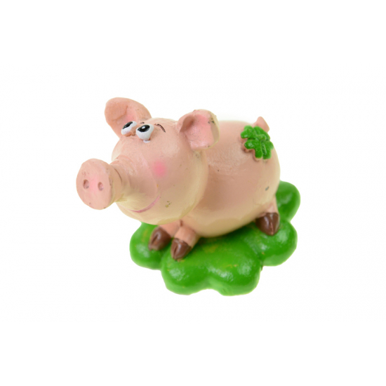 Figura malac poly 6,6cm rózsaszín