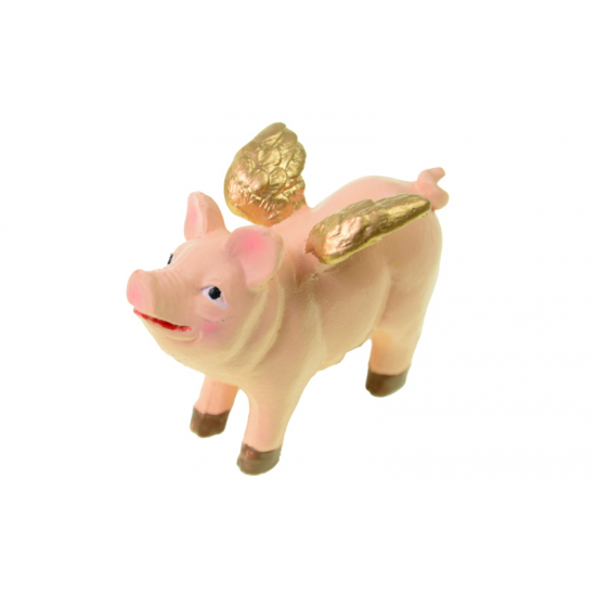 Figura malac poly 6,8cm rózsaszín