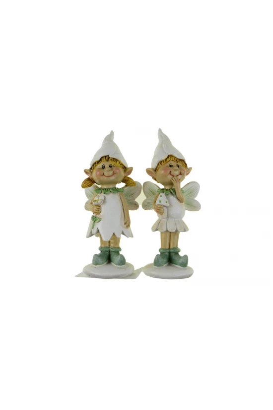 Figura manó fiú/lány poly  4.5*3.6*11cm fehér