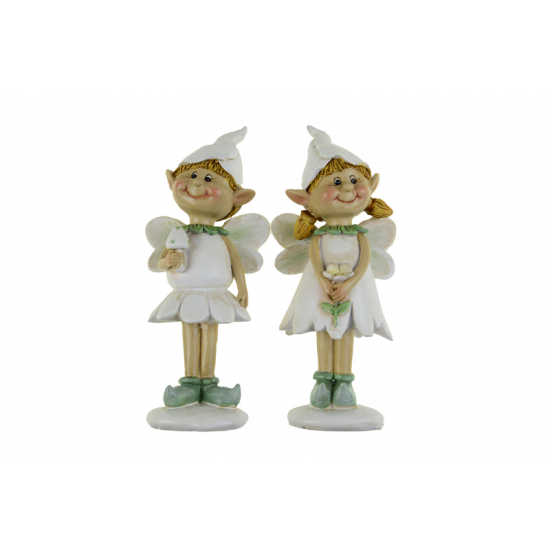 Figura manó fiú/lány poly 6.8*4.8*16cm fehér