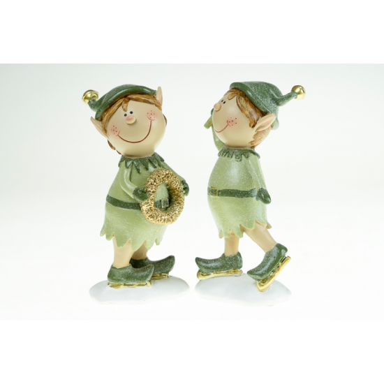 Figura manó poly 14cm 2féle zöld