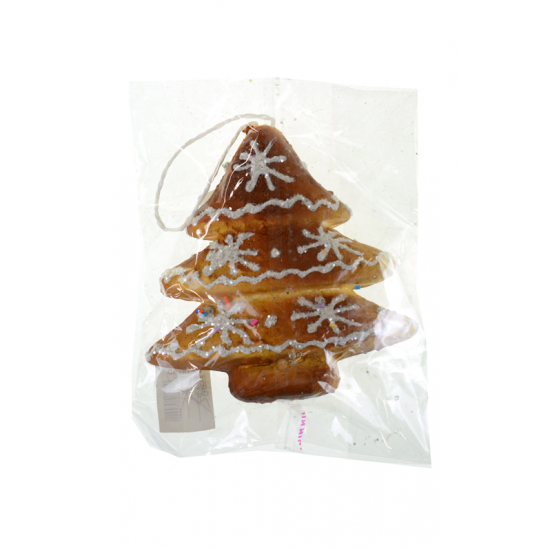 Figura mézeskalács fenyő 12*12*4cm akasztós barna