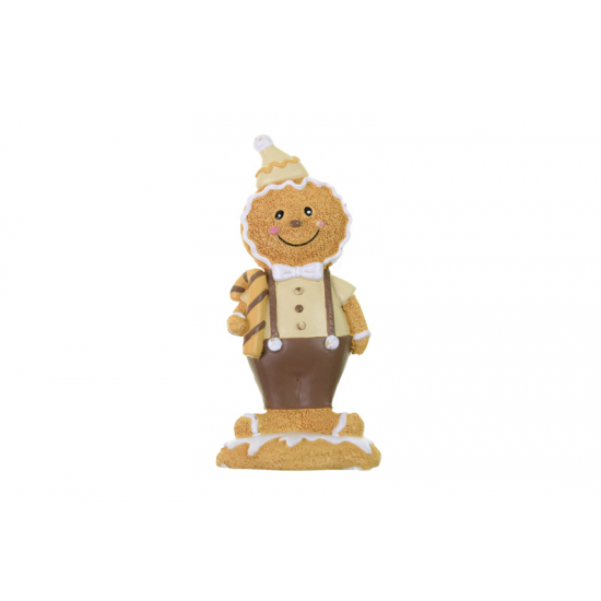 Figura mézeskalács lány poly 5,9*11,5*4,2cm krém
