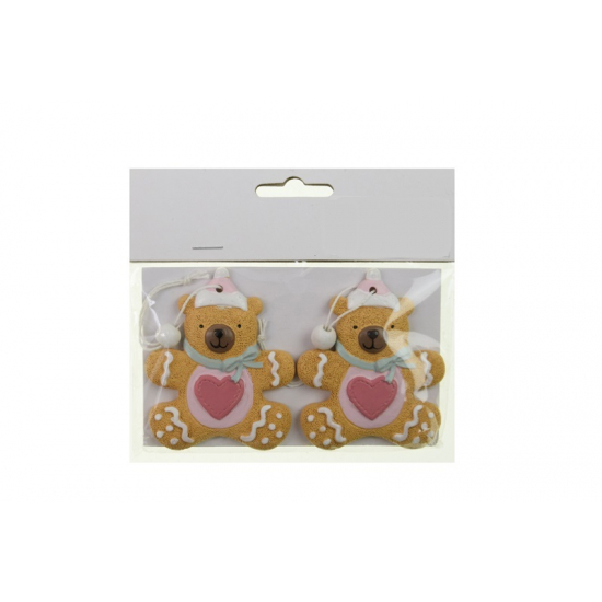 Figura mézeskalács maci poly 7,5cm s/2 barna