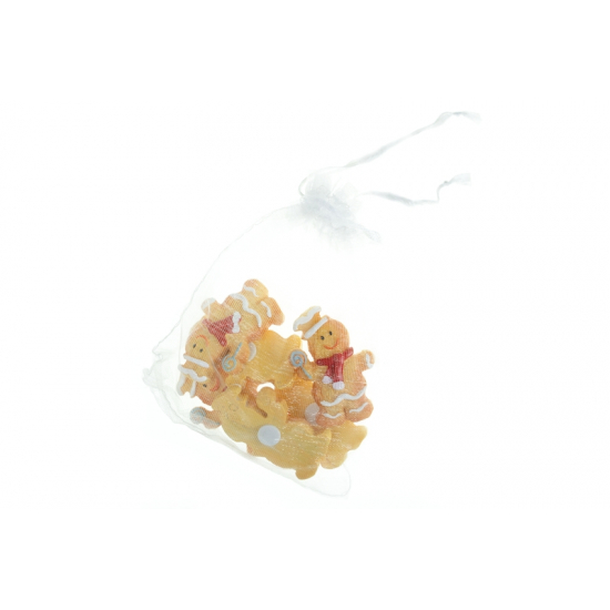 Figura mézi poly 4,5cm s/6 sállal piros