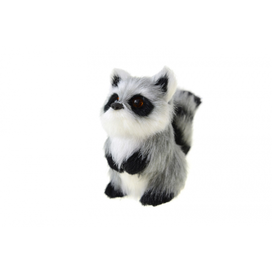Figura mosómedve plüss ülő 6cm szürke