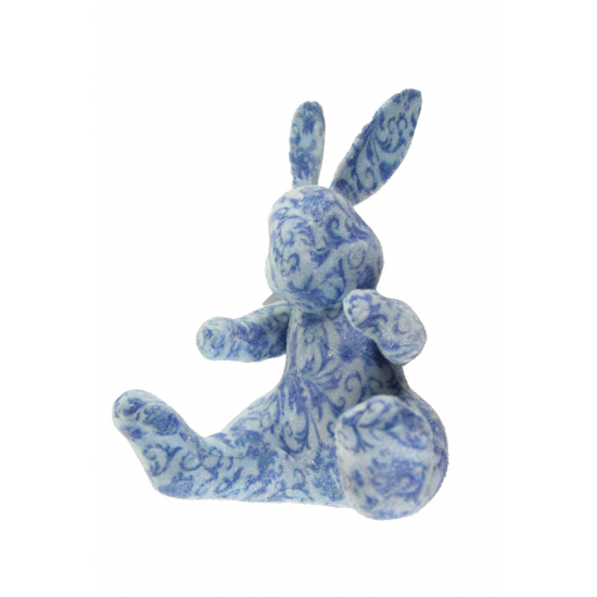 Figura nyuszi hungarocell cukros 19cm mintás kék