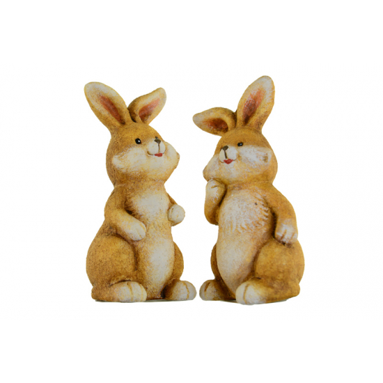 Figura nyúl kerámia 5.5*5.5*10cm 2féle barna