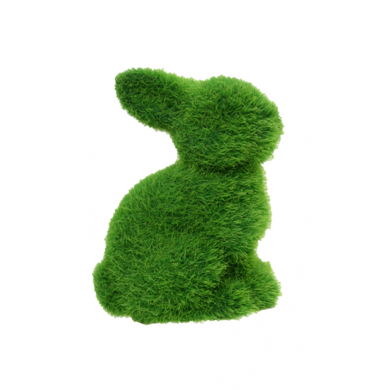 Figura nyúl kerámia flokkolt 6.5*5.6*8.5cm zöld