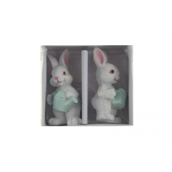 Figura nyuszi poly 4,2*3,3*7cm s/2 fehér