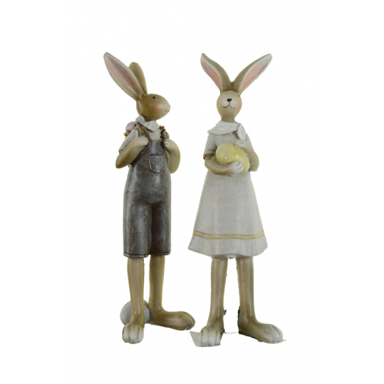 Figura nyúl poly 5.5*5*18.5cm álló 2féle