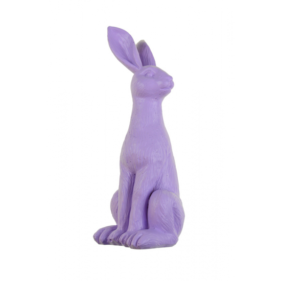 Figura nyúl poly 5.8x7x17cm ülő lila