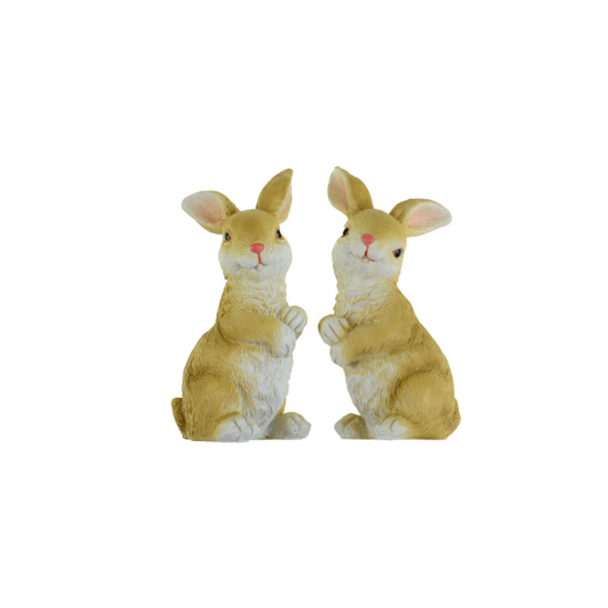 Figura nyúl poly 6*4.5*11cm 2féle sárga