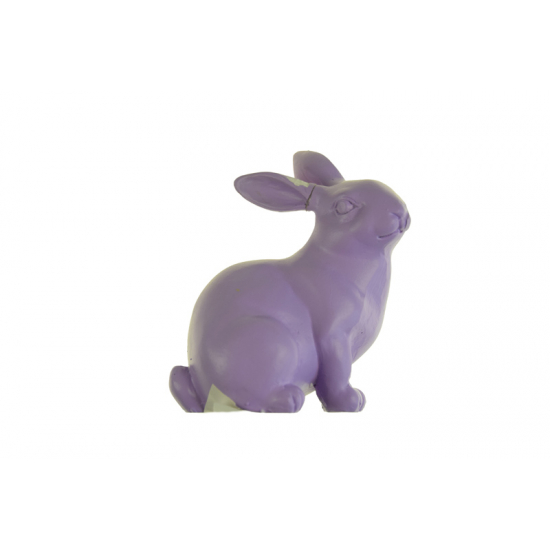 Figura nyuszi poly 8x5.4x9cm lila
