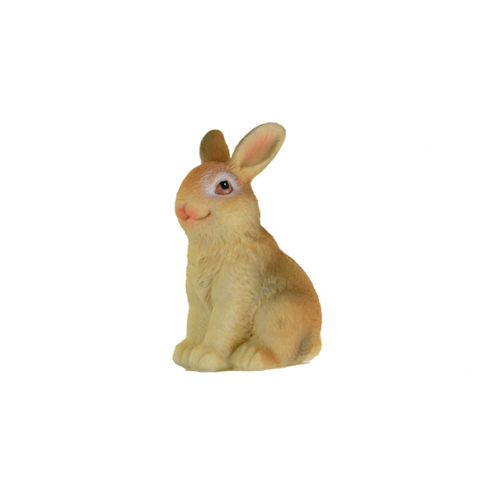 Figura nyúl poly 9cm ülő barna