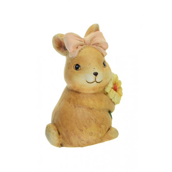 Figura nyuszi terrakotta 9.5*7*11cm 2féle barna