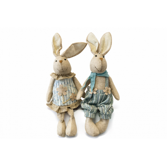 Figura nyuszi textil 50cm zsákbamacska