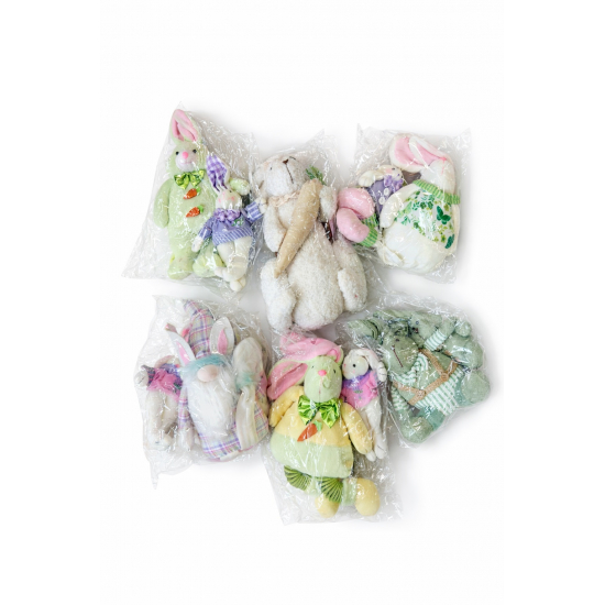 Figura nyuszi textil 50cm zsákbamacska