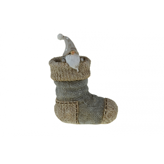 Figura orrmanó 10,5*5*,15cm zokniban szürke