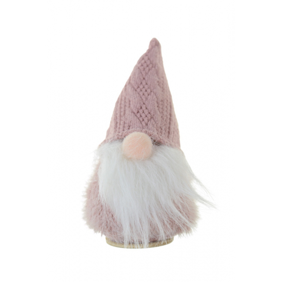 Figura orrmanó textil 11cm rózsaszín