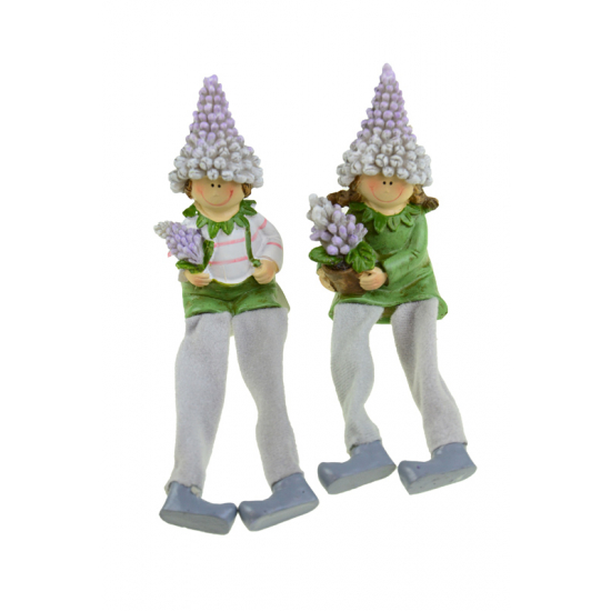 Figura poly 5*5*17cm levenduás lógólábú 2féle