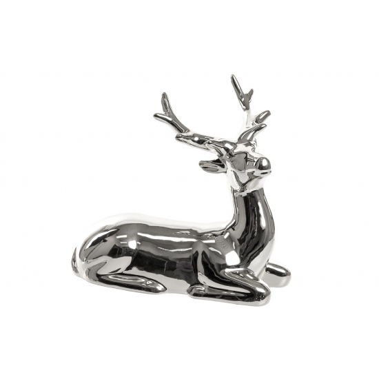 Figura szarvas fekvő 15*14cm ezüst