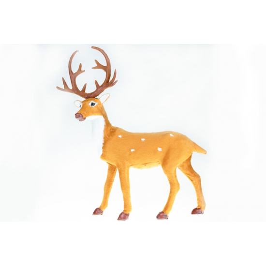 Figura szarvas plasztik álló 45cm barna