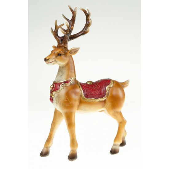 Figura szarvas poly 20,5cm barna