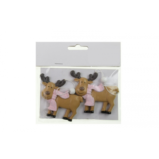 Figura szarvas poly 6,5cm s/2 barna