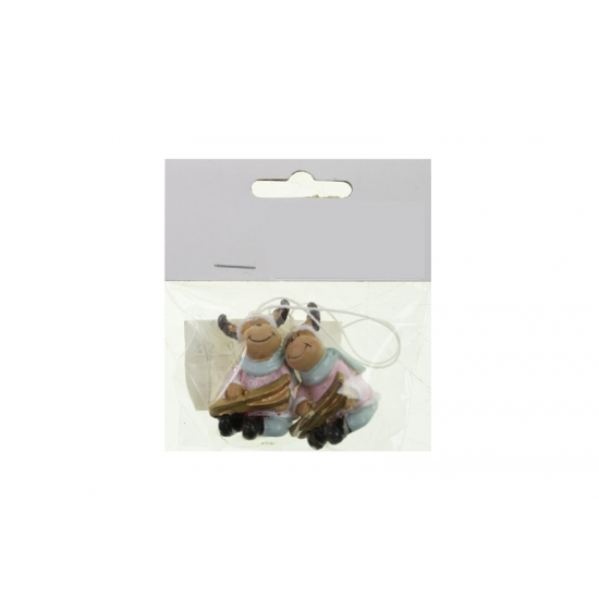 Figura szarvas poly síléccel 4cm barna