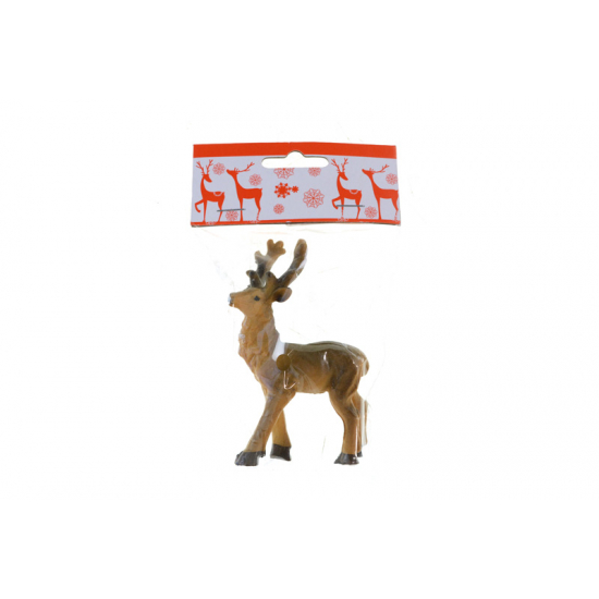 Figura szarvas poly álló 6,3*3,3*9,8cm barna