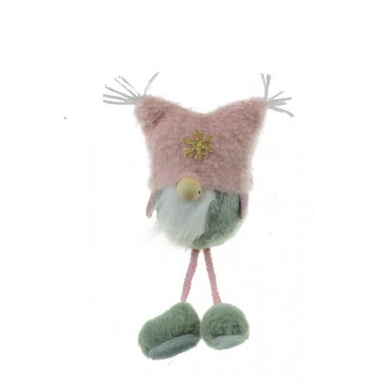 Figura télanyó plüss 21cm zöld/rózsaszín