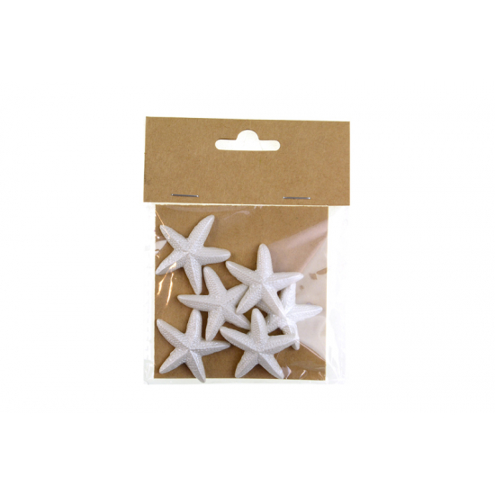 Figura tengericsillag poly 4,4cm s/4 fehér