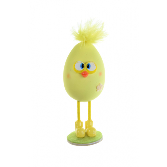 Figura tojás műanyag 11cm álló sárga
