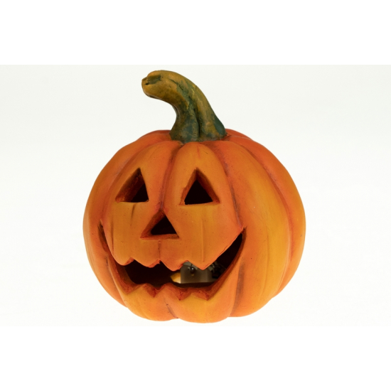 Figura tök terrakotta 11.2*10.8*12cm LED-es narancs