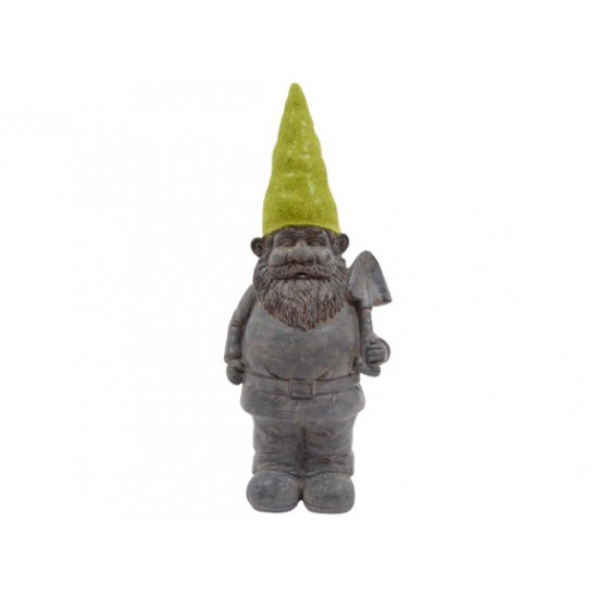 Figura törpe poly 24cm szürke/zöld