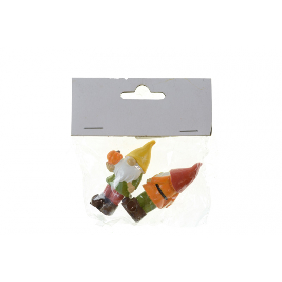 Figura törpe poly sapkás 3*2*5,9cm s/2 színes