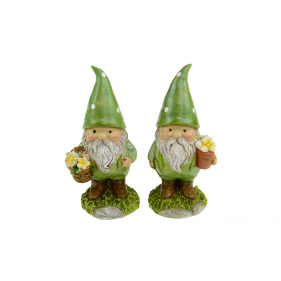 Figura törpe poly 5*4.5*11cm 2féle zöld