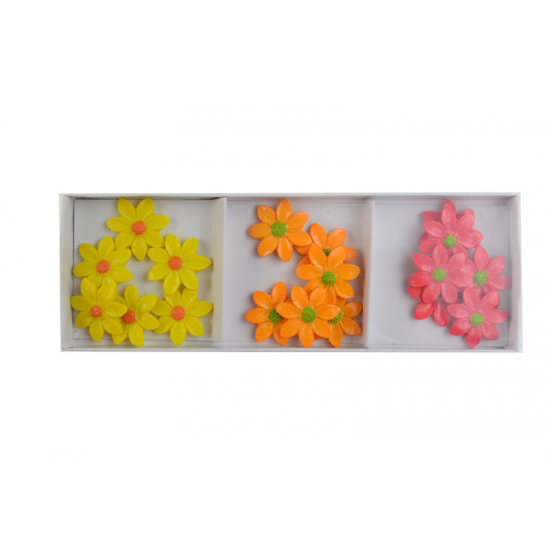 Figura virágfej poly 2,4cm s/18 színes