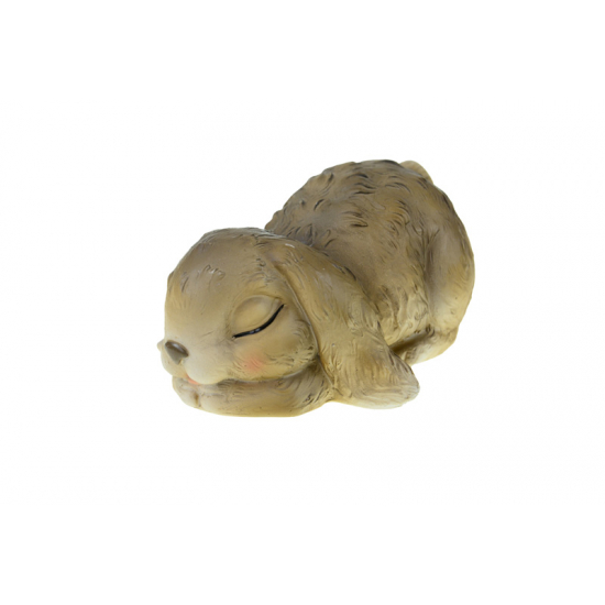 Figura nyúl alvó 10.5*14*7cm barna