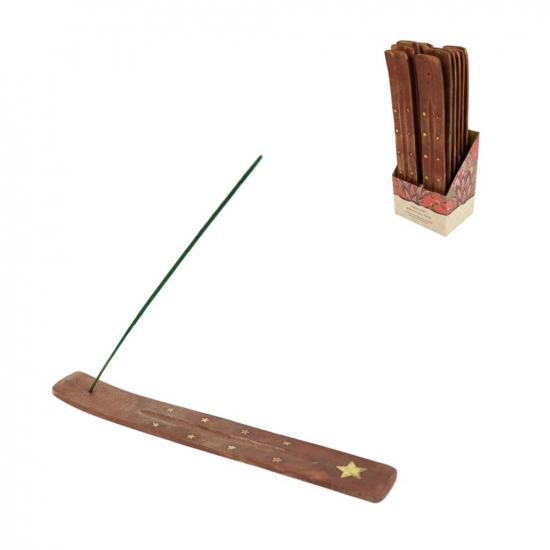 Füstölőtartó fa 25,5cm barna
