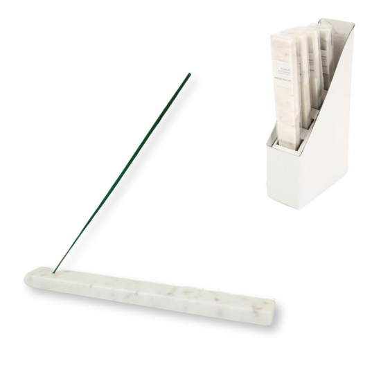Füstölőtartó kő 25,5cm fehér