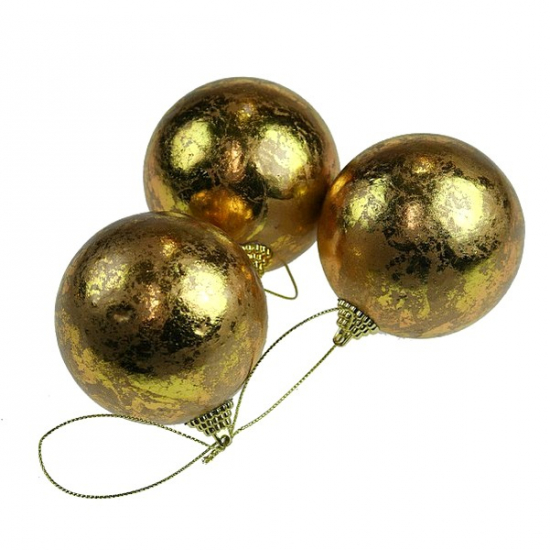 Gömb hungarocell 7cm s/3 antikolt arany