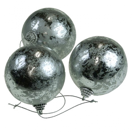 Gömb hungarocell 7cm s/3 antikolt ezüst